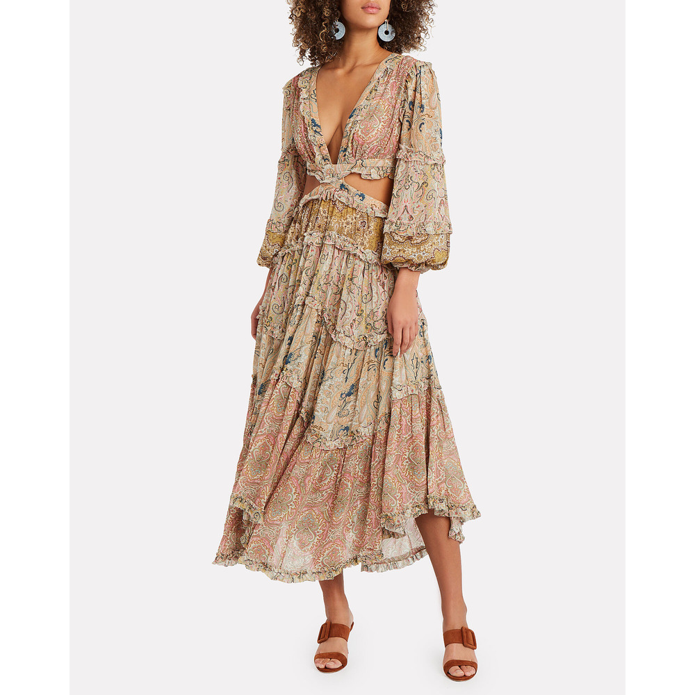Zimmermann Freja Paisley Cut-Out Dress Spliced Size 0 (US 4)